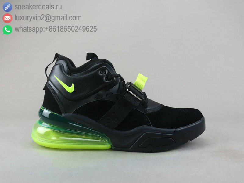 NIKE AIR FORCE 270 BLACK GREEN LEATHER MEN RUNNING SHOES